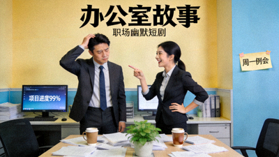 短剧《办公室故事》职场幽默短剧高清海报