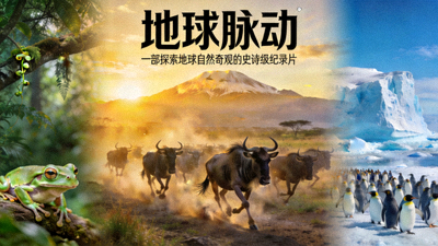 纪录片《地球脉动》自然风光高清海报